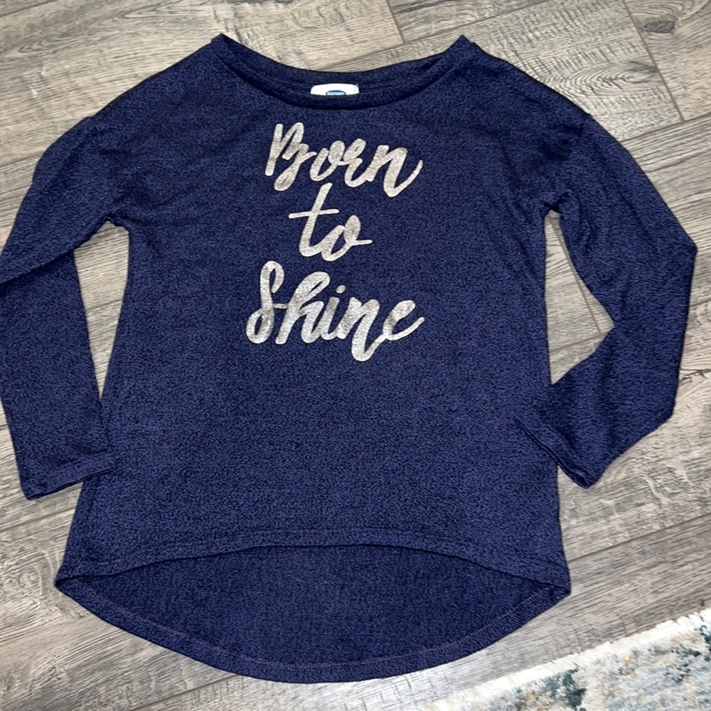 Old Navy lightweight sweater S 6-7 “born to shine”